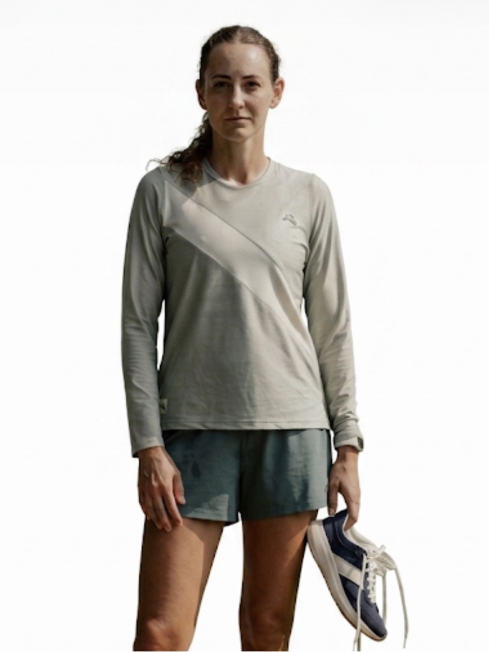 Tracksmith Van Cortlandt Long Sleeve Running Top Size Large Olive Green Like New